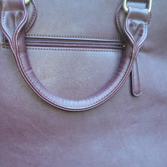 HOST PICK SOLE SOCIETY Satchel Cross-body Maroon Handbag - Picture 9 of 11